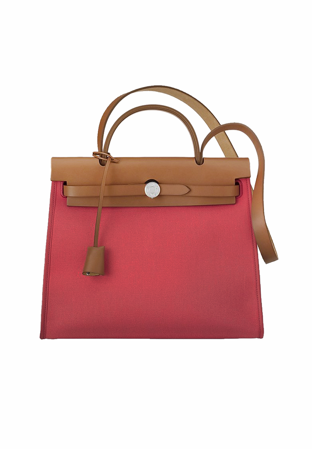 Сумка Hermès Red Canvas and Leather Herbag 31