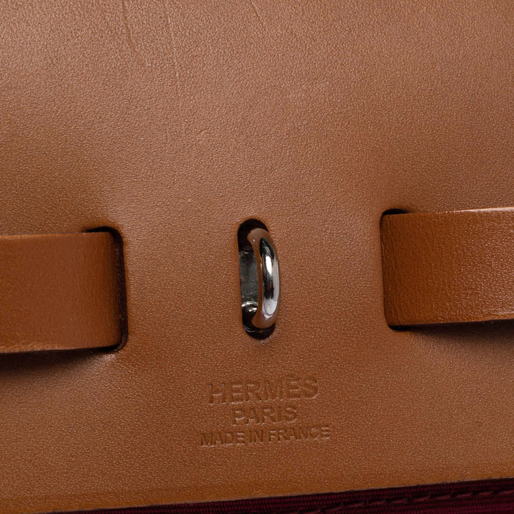 Сумка Hermès Red Canvas and Leather Herbag 31