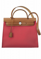 Сумка Hermès Red Canvas and Leather Herbag 31