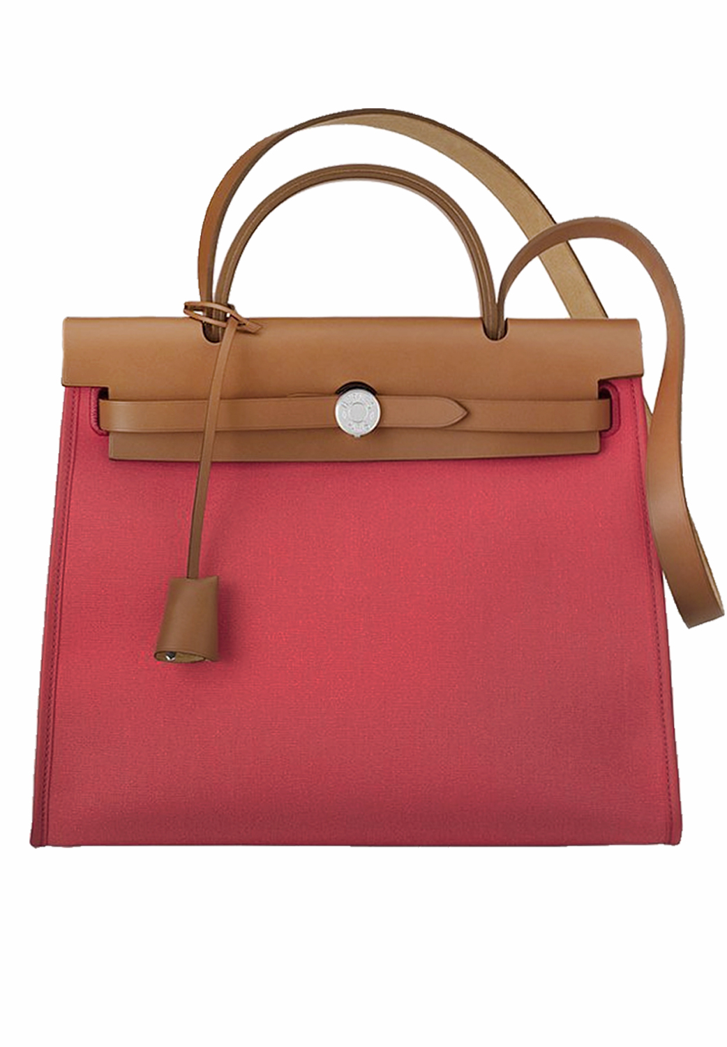 Сумка Hermès Red Canvas and Leather Herbag 31