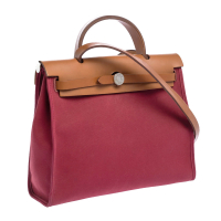 Сумка Hermès Red Canvas and Leather Herbag 31