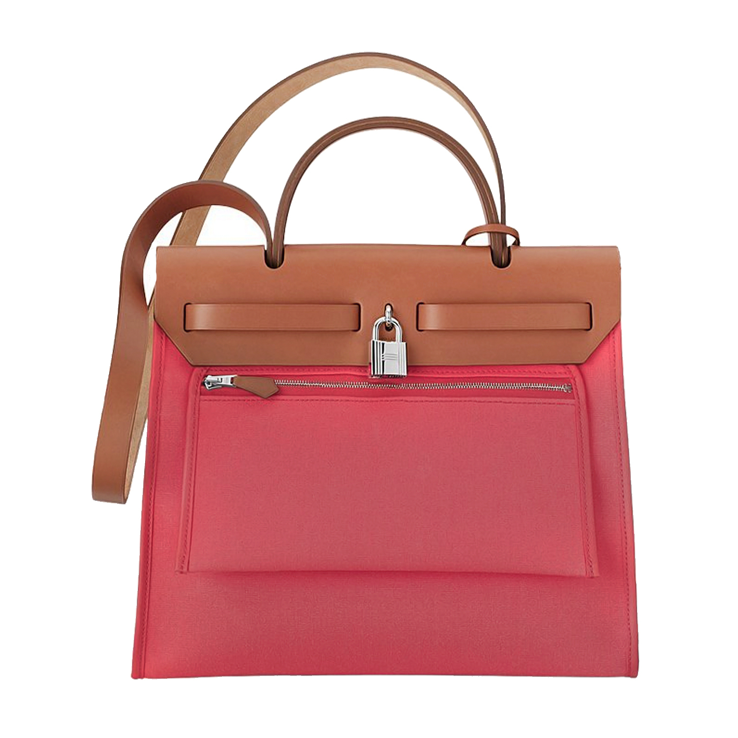 Сумка Hermès Red Canvas and Leather Herbag 31