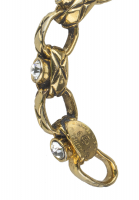 Золотистый браслет Chanel с кристаллами