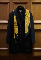 Винтажный черный платок Chanel с принтом