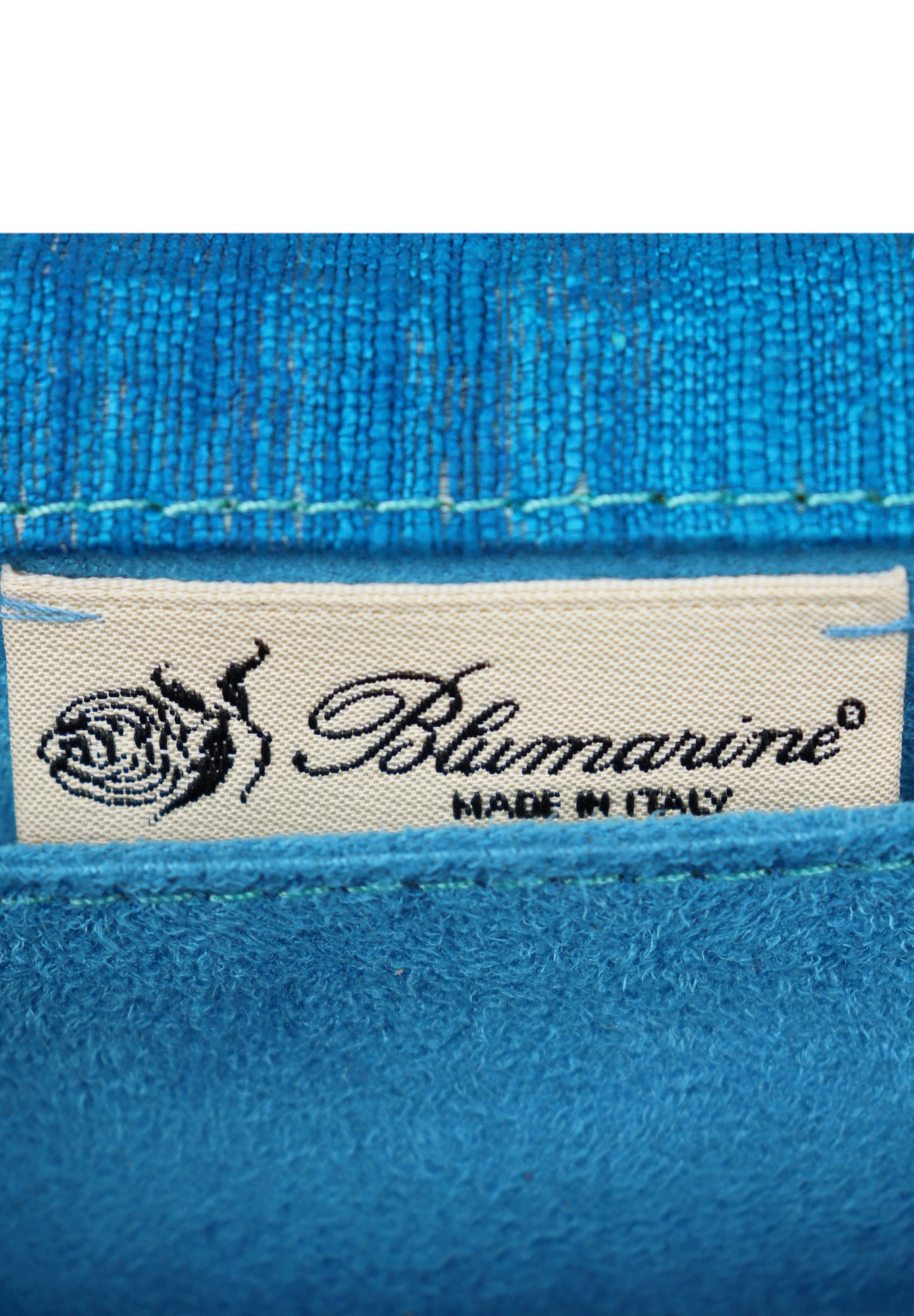 Голубой клатч Blumarine с цветами