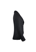 Черный твидовый приталенный жакет Chanel 