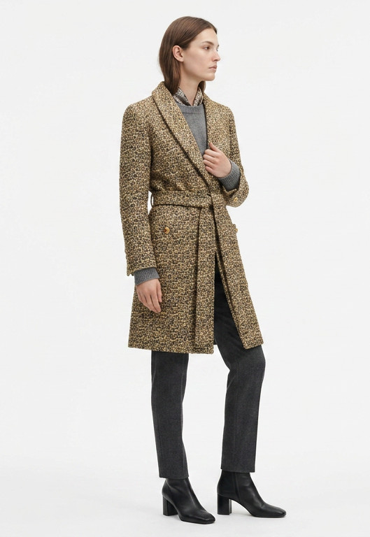 Золотистое пальто Chanel Paris-Rome