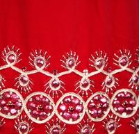 Красное бархатное платье Lanvin