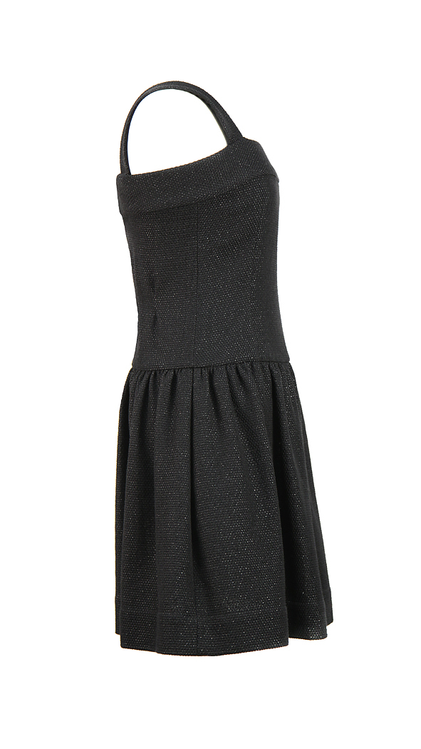 Твидовое черное платье Chanel