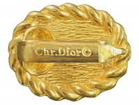 Золотистые клипсы Dior с жемчужиной