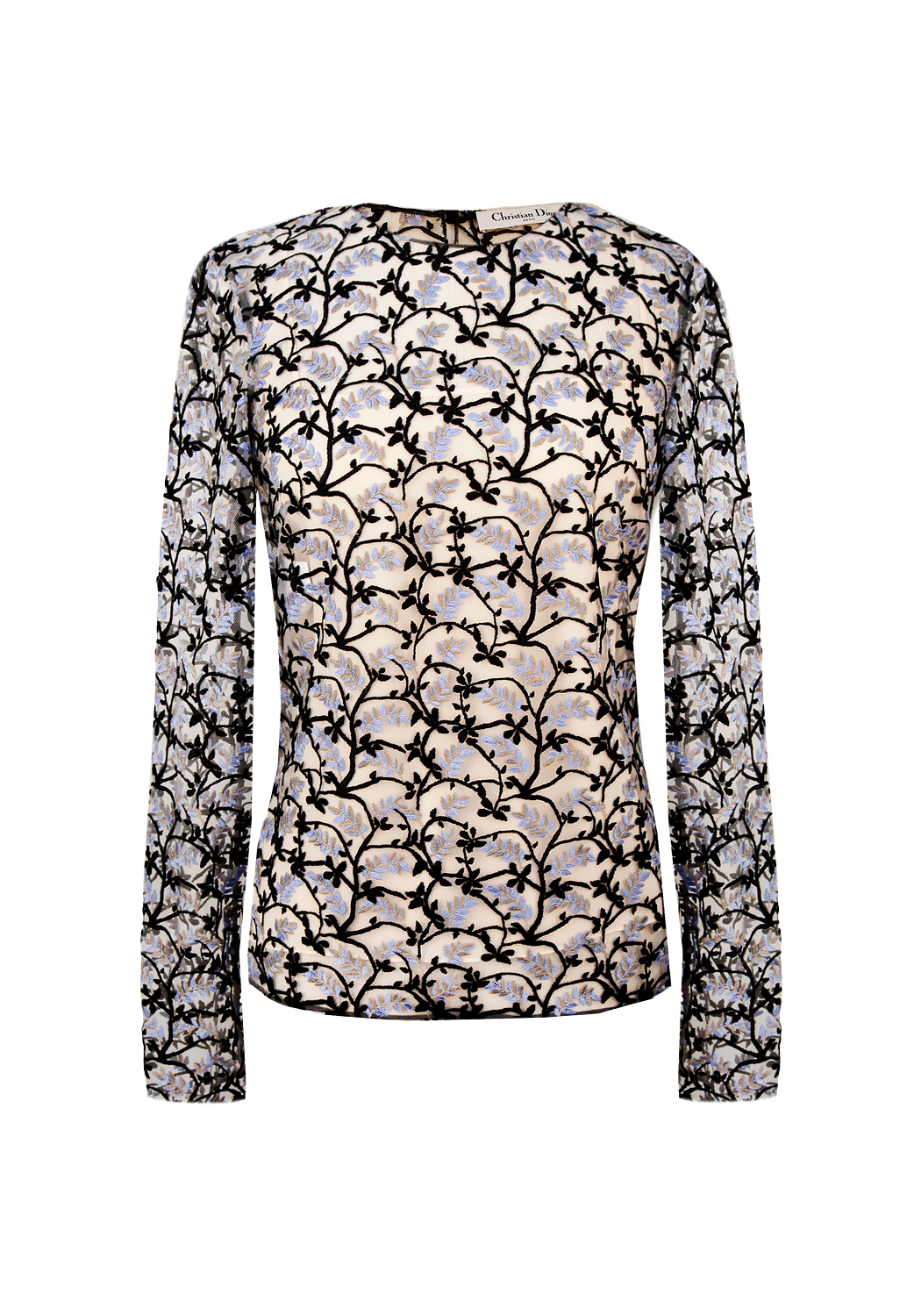Кружевной цветочный топ Christian Dior