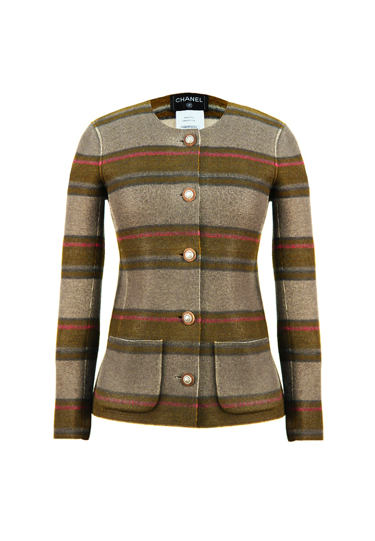 Кашемировый жакет Chanel в полоску
