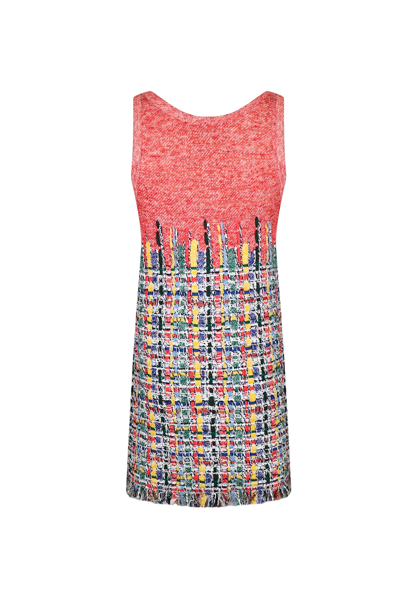 Разноцветное платье Chanel с бахромой