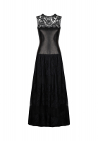 Вечернее платье Valentino с кружевом и кожей