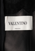 Вечернее платье Valentino с кружевом и кожей