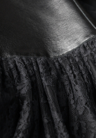 Вечернее платье Valentino с кружевом и кожей