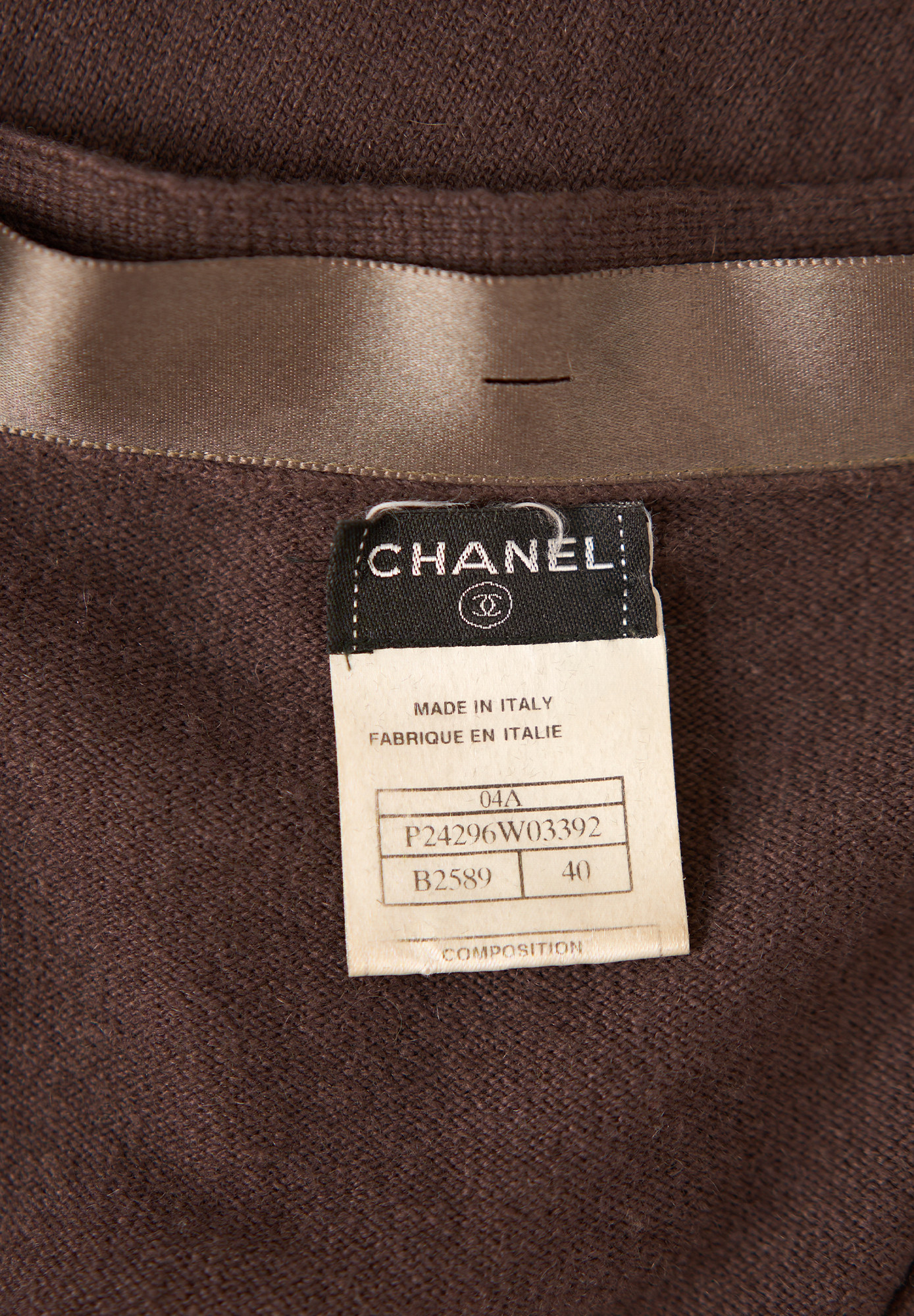 Коричневый кашемировый джемпер Chanel 