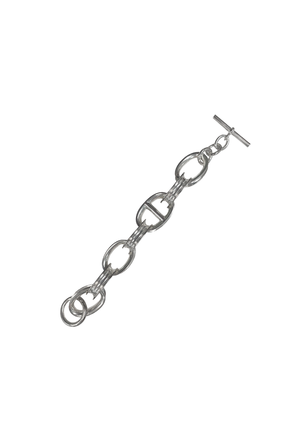 Серебряный браслет-цепь Hermès  