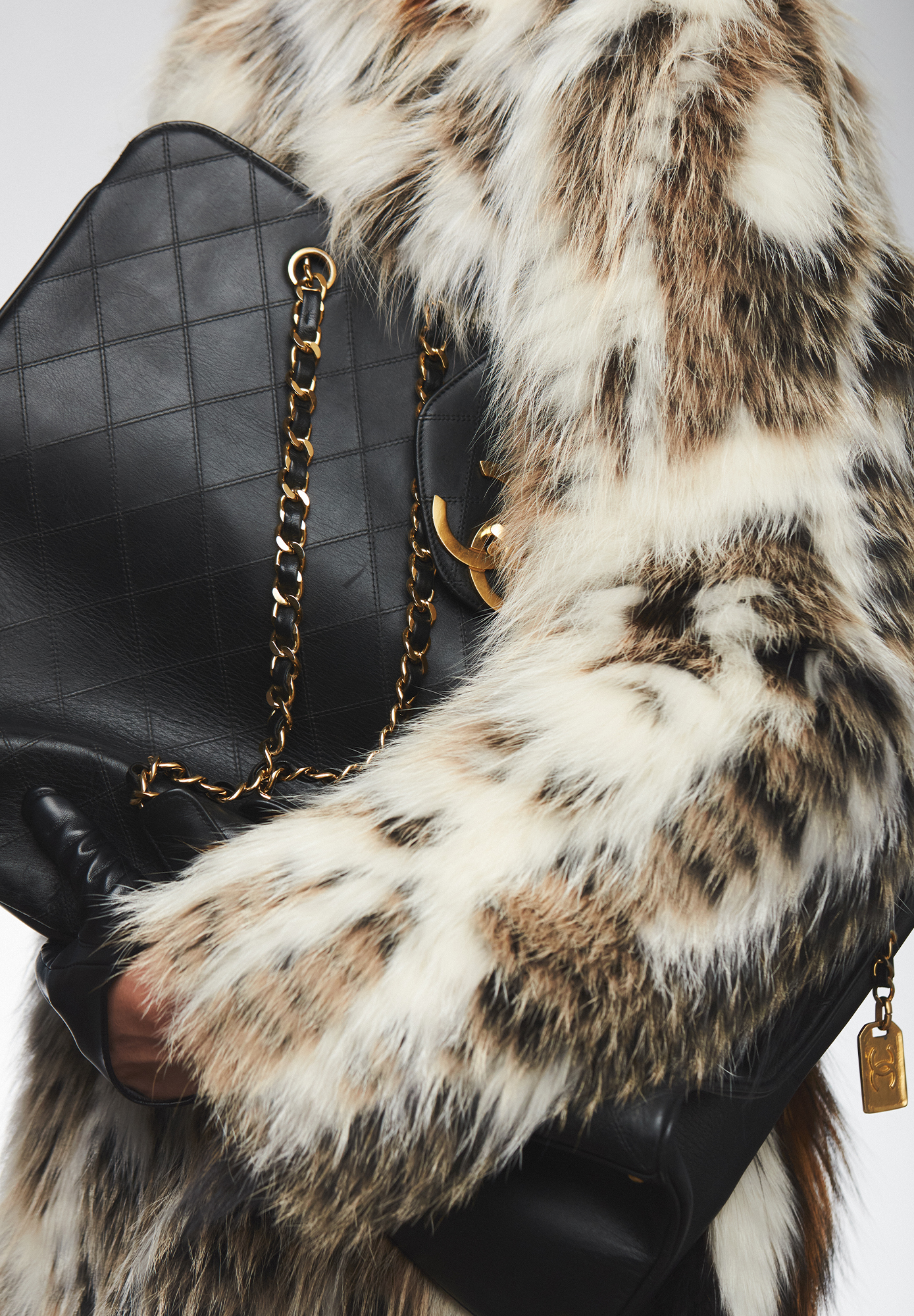 Шуба Fendi из меха лисы