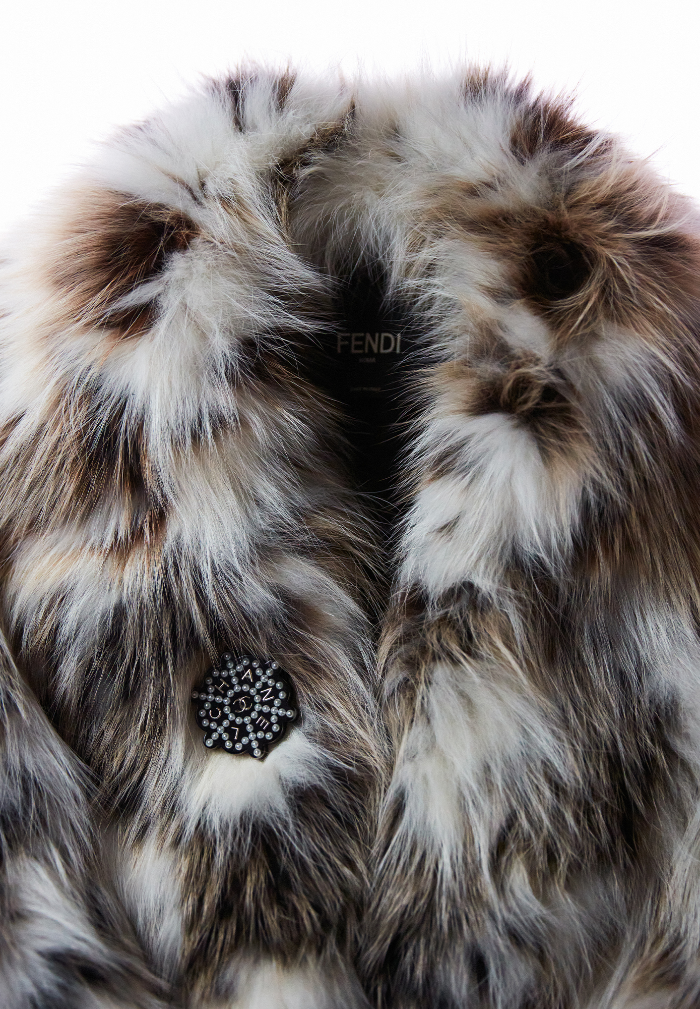 Шуба Fendi из меха лисы