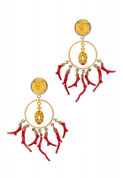 Крупные клипсы Dolce&Gabbana с подвесками