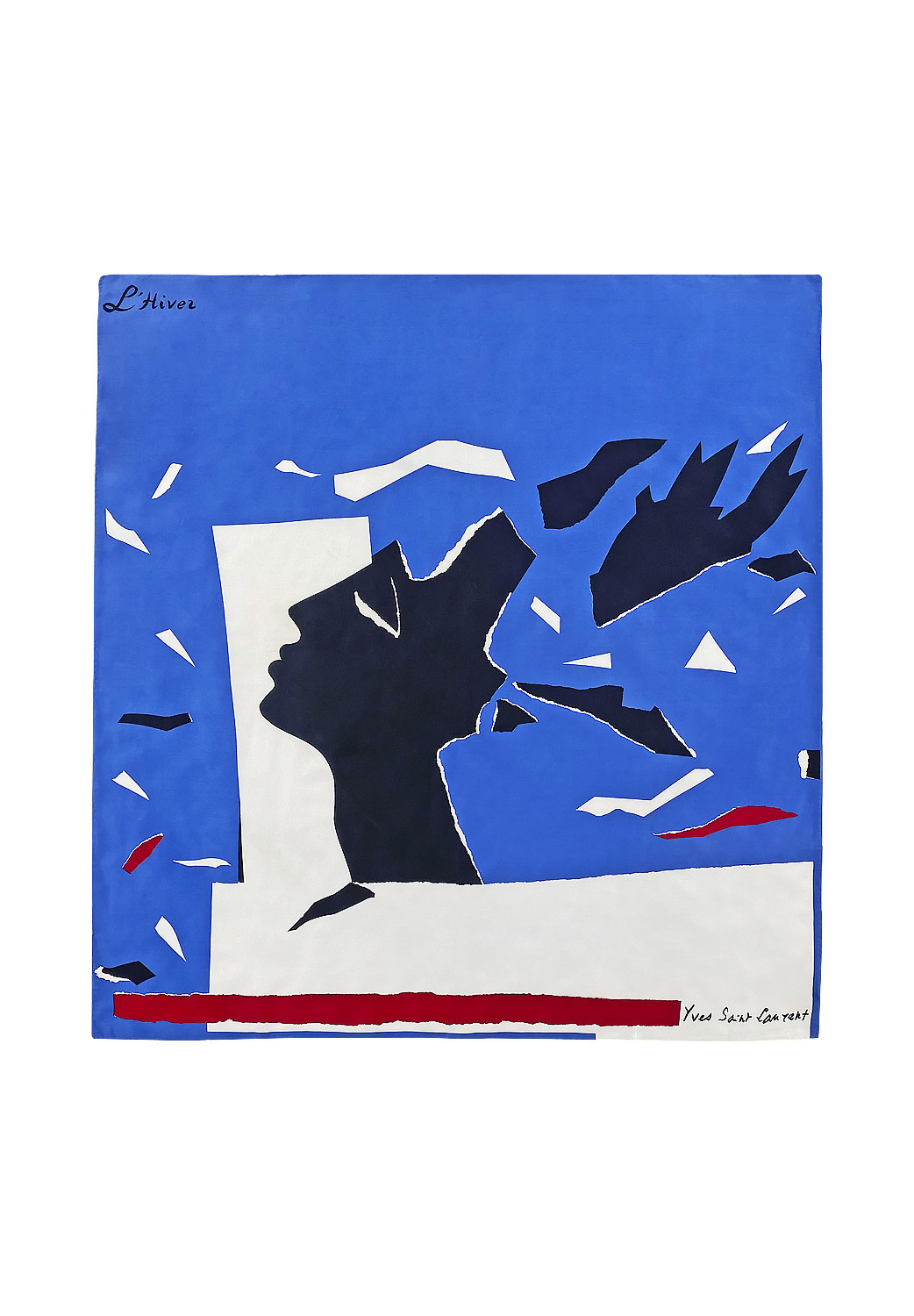 Шелковый платок Yves Saint Laurent L'Hiver