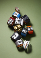 Красный браслет Hermès Collier de Chien Matte Niloticus Crocodile