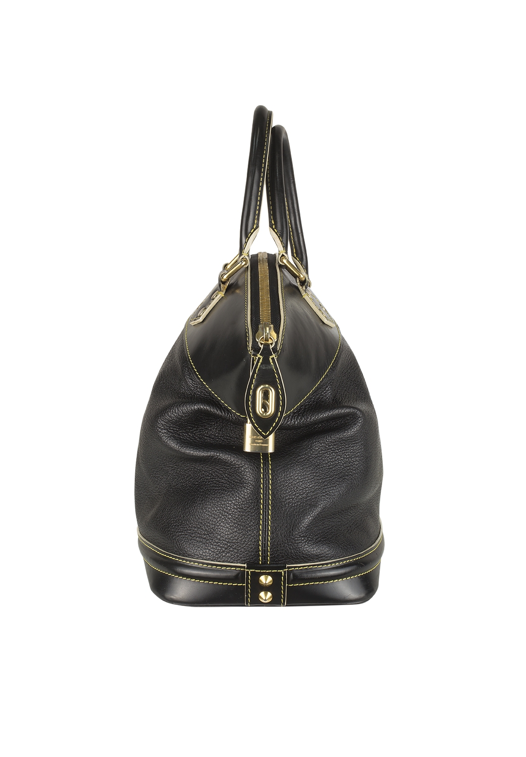 Кожаная сумка Louis Vuitton Black Chevre Suhali Lockit