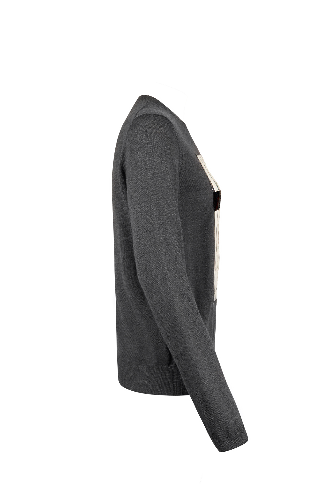 Серый свитер Christian Dior с пайетками