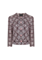 Клетчатый жакет Chanel с бахромой