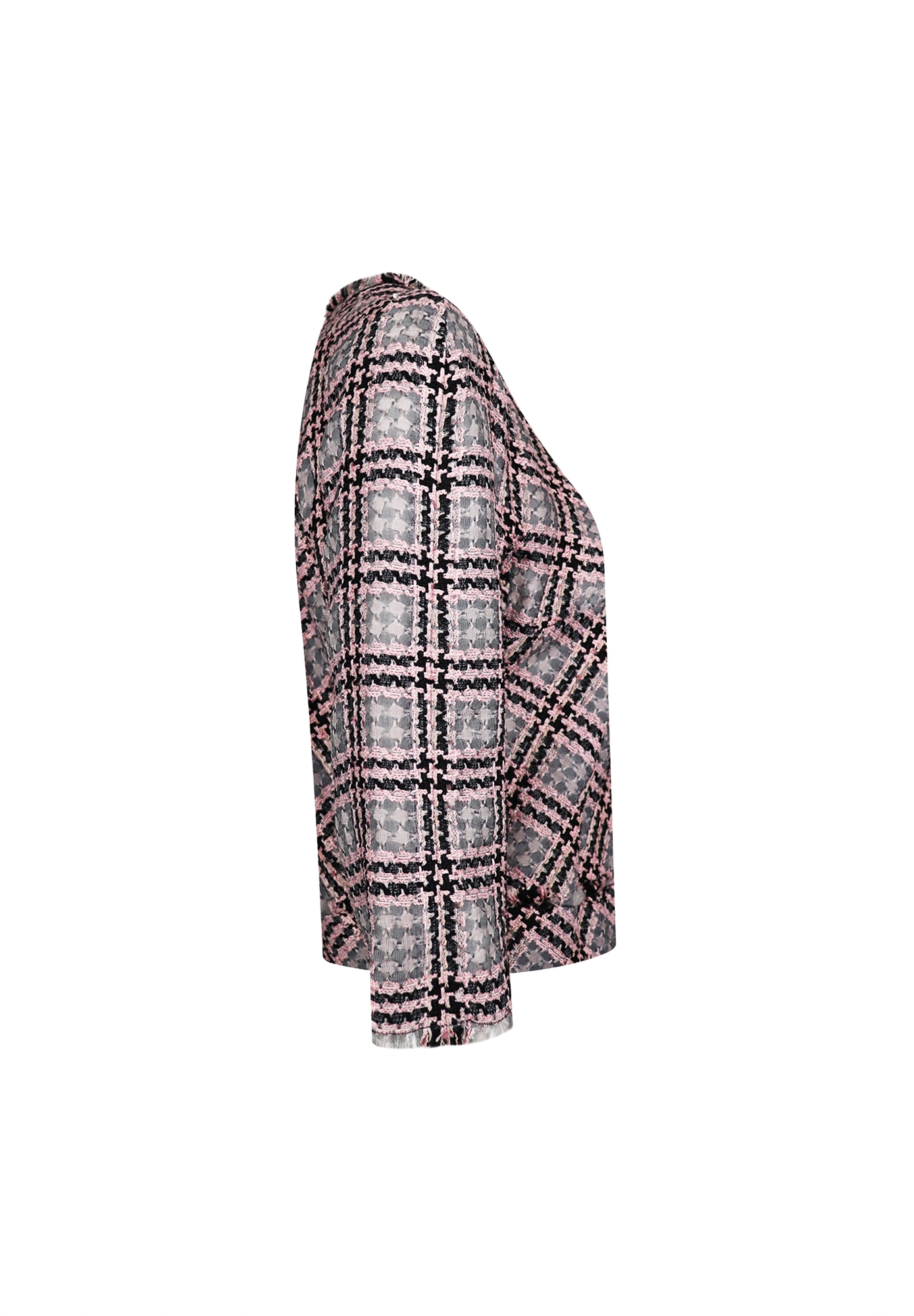 Клетчатый жакет Chanel с бахромой