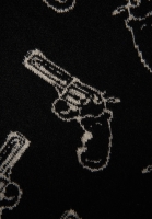 Черное платье-свитер Saint Laurent с пистолетами