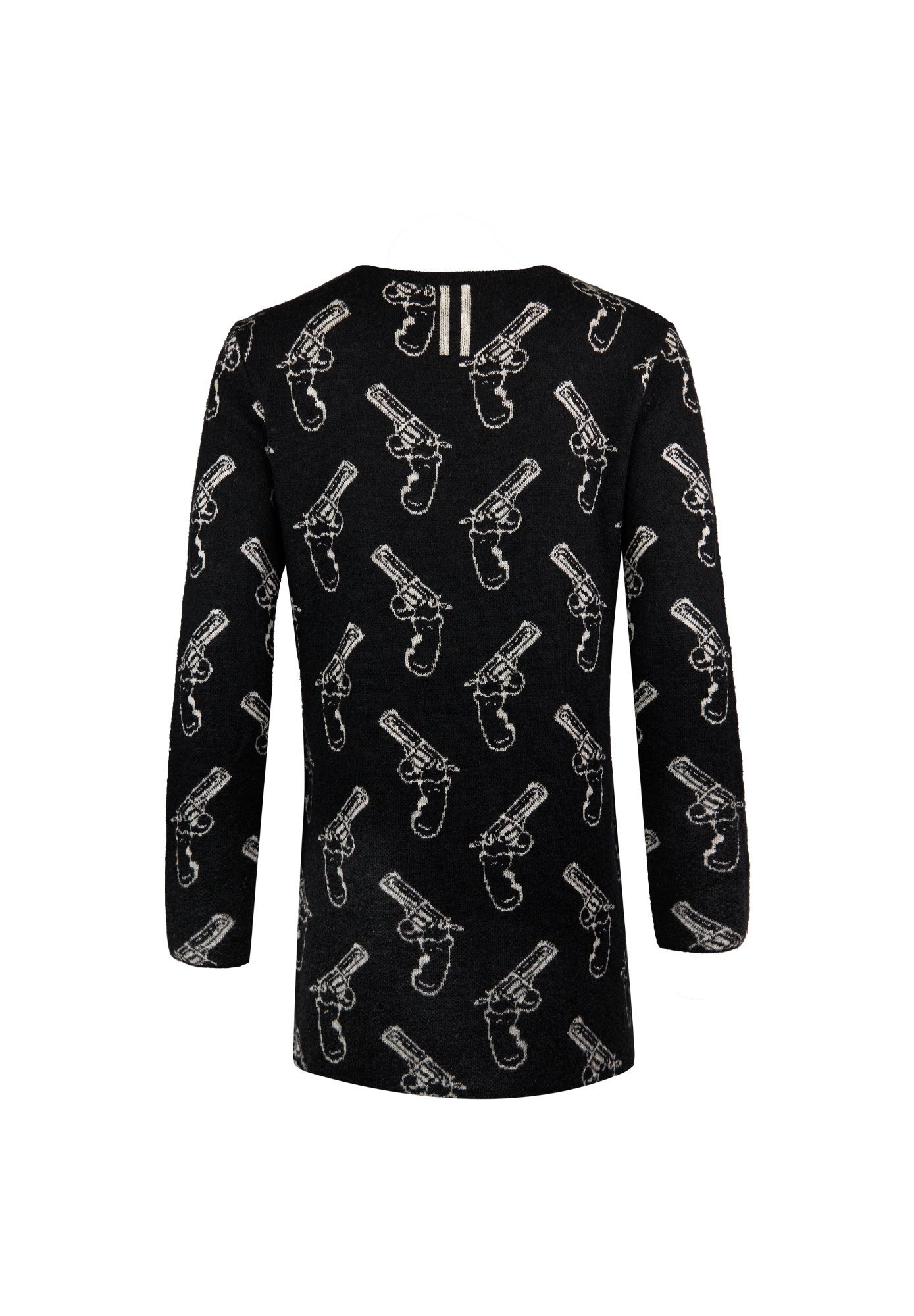 Черное платье-свитер Saint Laurent с пистолетами