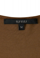Платье Gucci с золотистой брошью