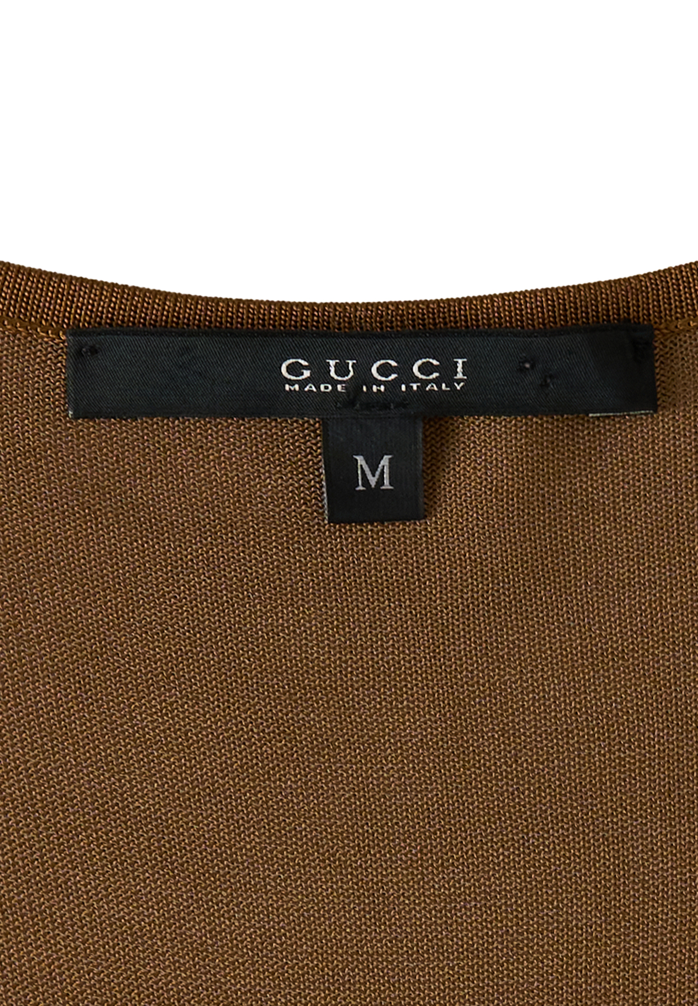 Платье Gucci с золотистой брошью