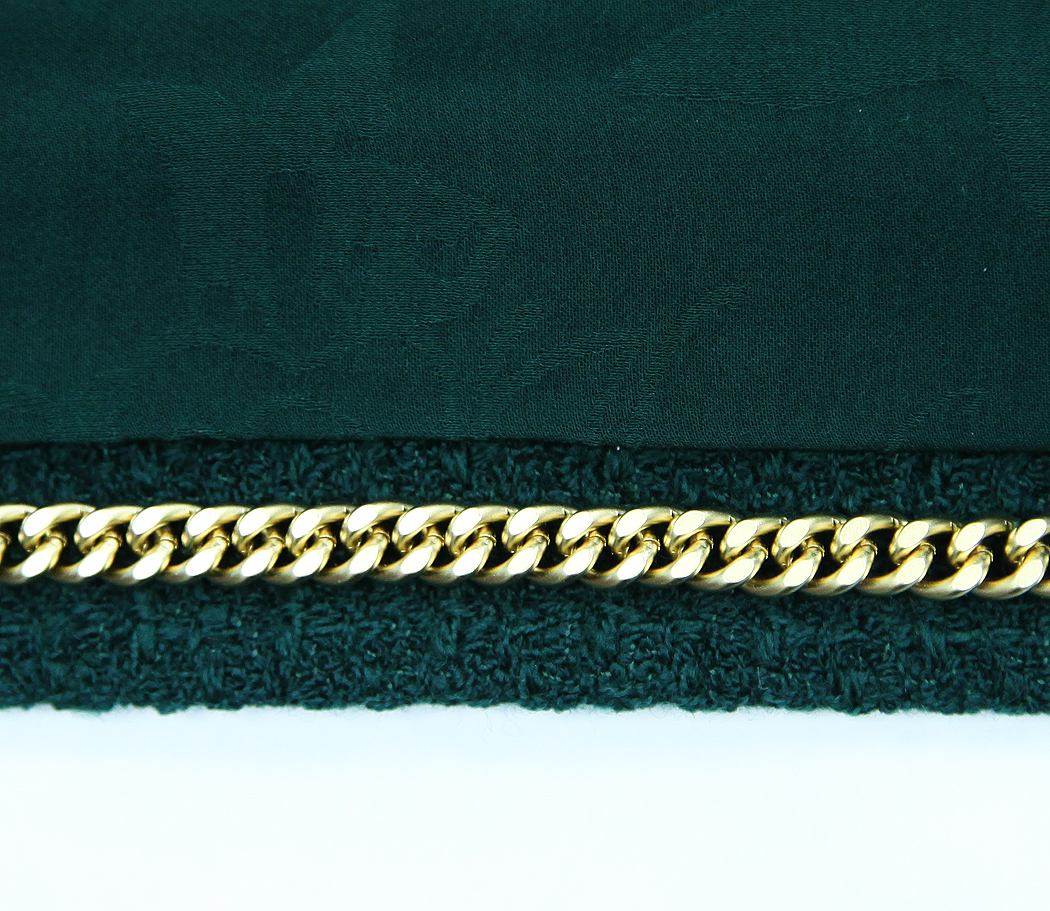 Зеленый твидовый жакет Chanel