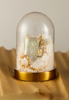 Золотистая микро сумка Chanel Classic Flap