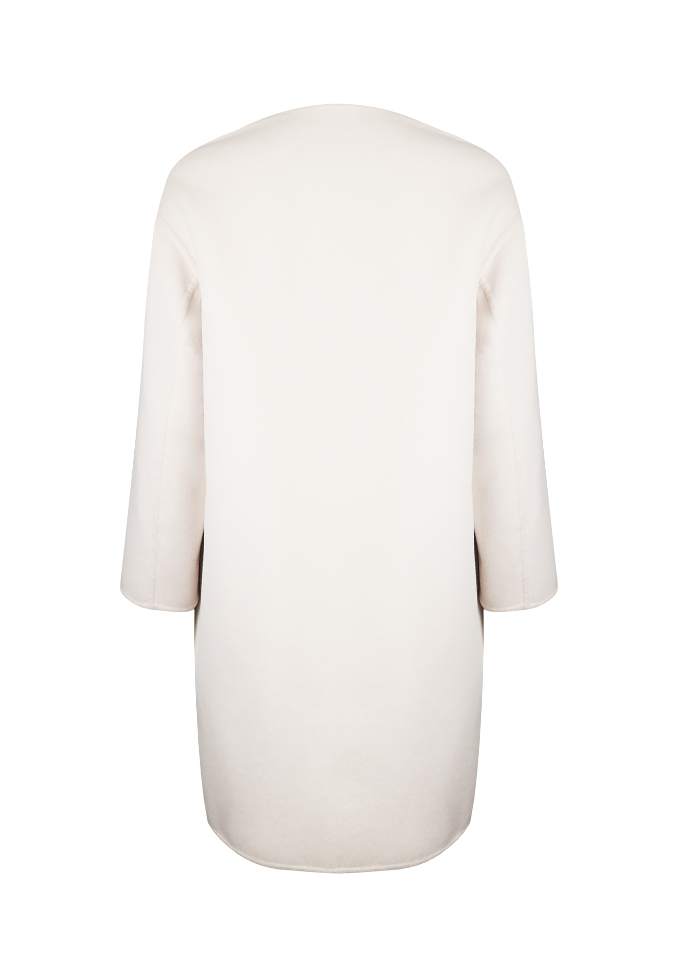 Шерстяное пальто Prada без воротника 