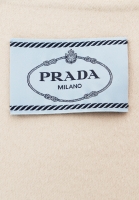 Шерстяное пальто Prada без воротника 