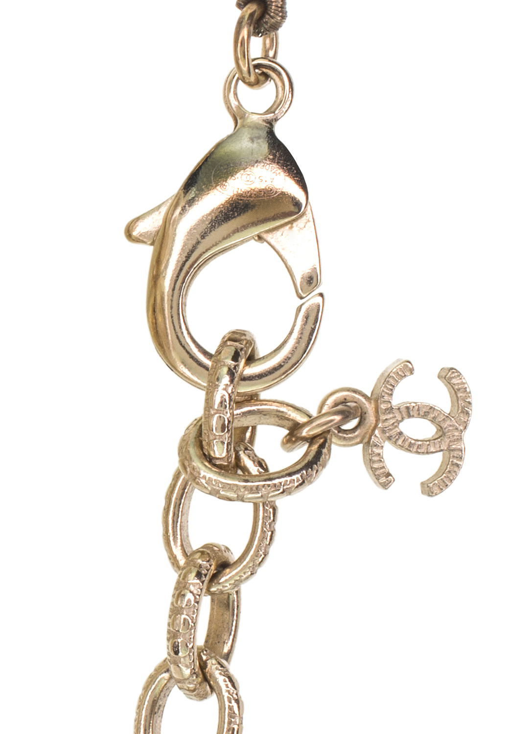 Жемчужное колье Chanel с зелеными кристаллами Gripoix