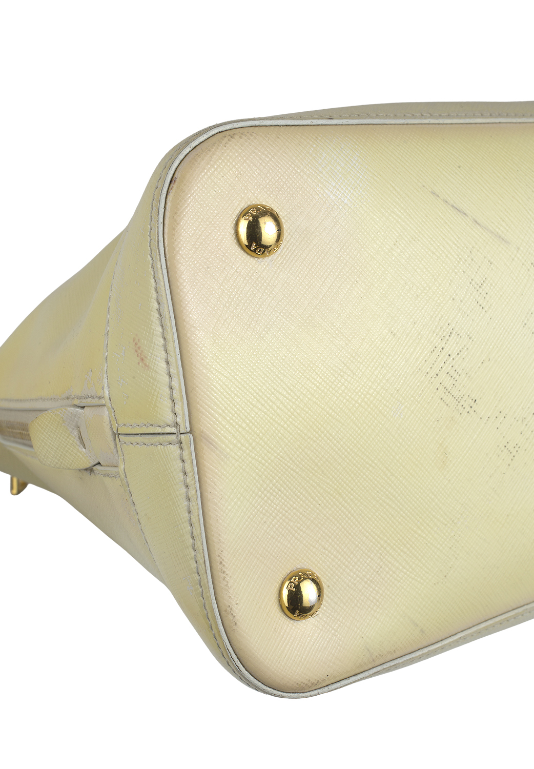 Желтая сумка Prada Saffiano Lux