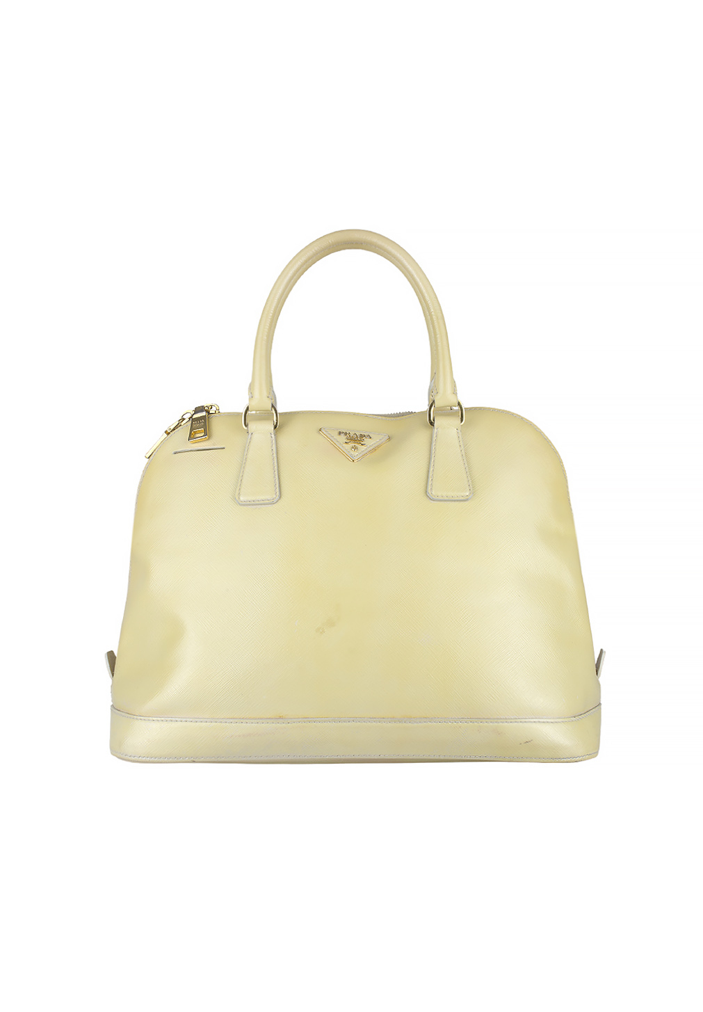 Желтая сумка Prada Saffiano Lux