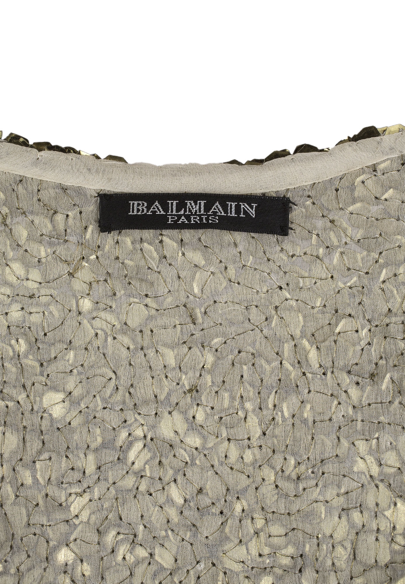Золотистая туника Balmain с пайетками