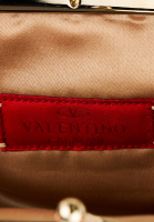 Серебристая сумка Valentino с кристаллами