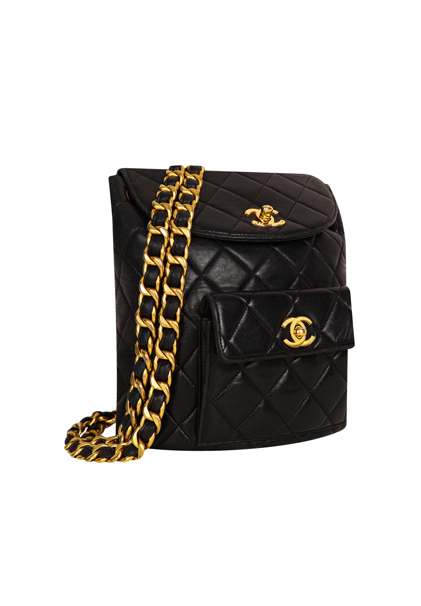 Черный рюкзак Chanel Duma