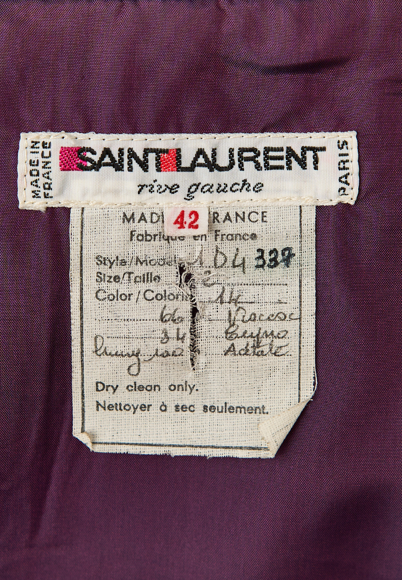 Винтажная бархатная юбка Saint Laurent 
