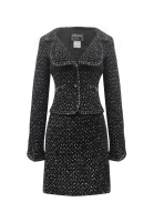 Серый шерстяной костюм Chanel