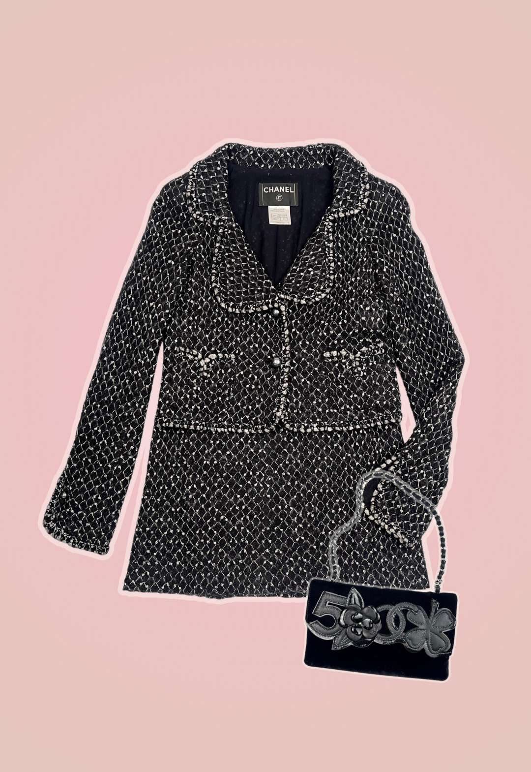 Серый шерстяной костюм Chanel