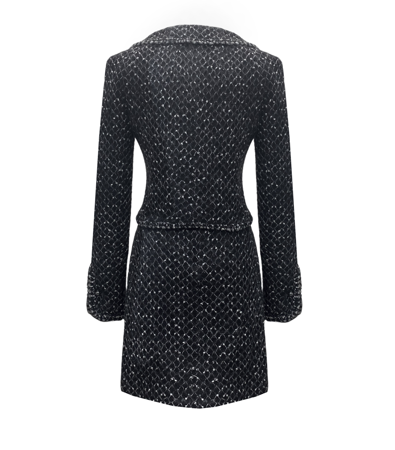 Серый шерстяной костюм Chanel