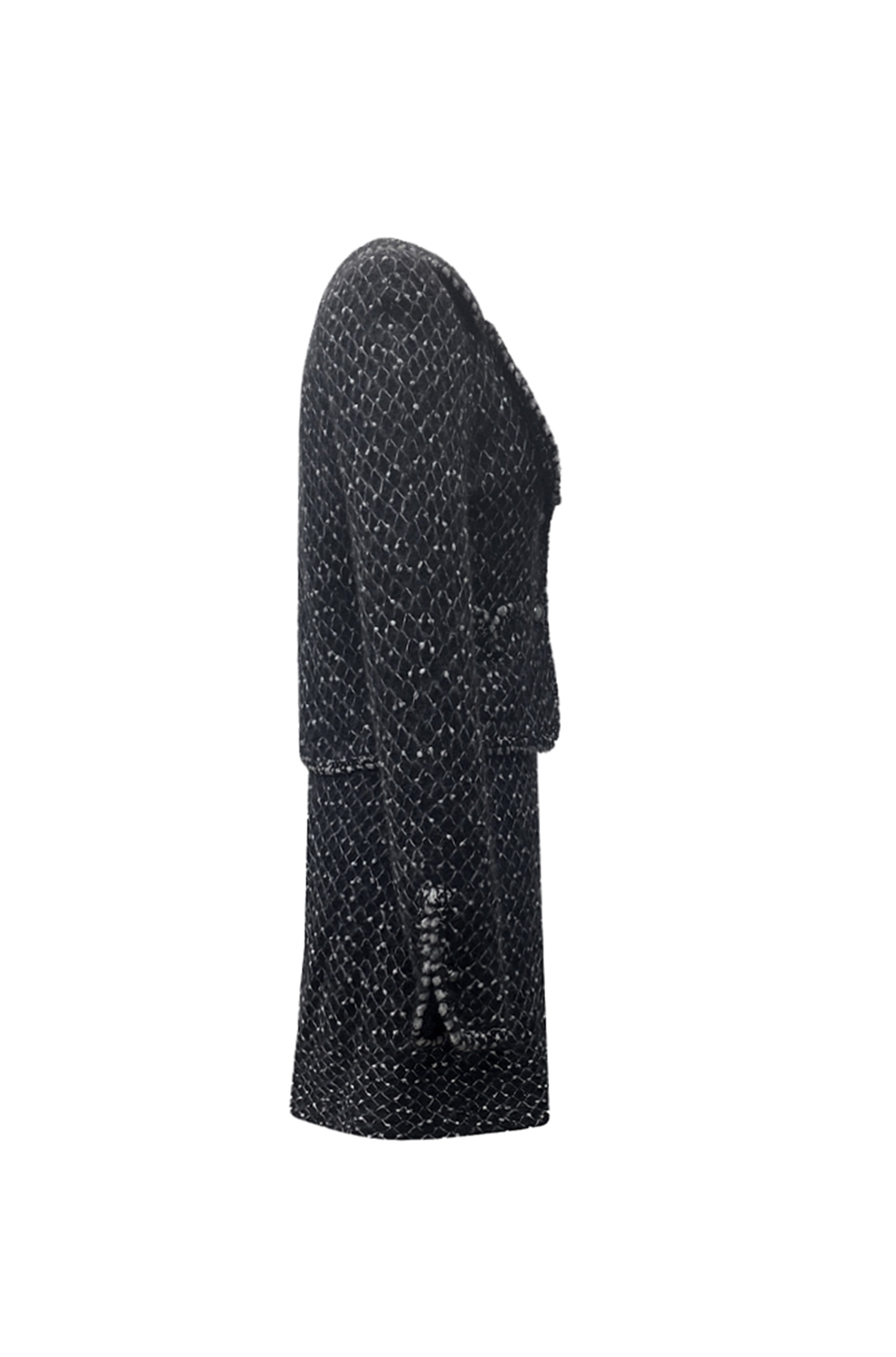 Серый шерстяной костюм Chanel